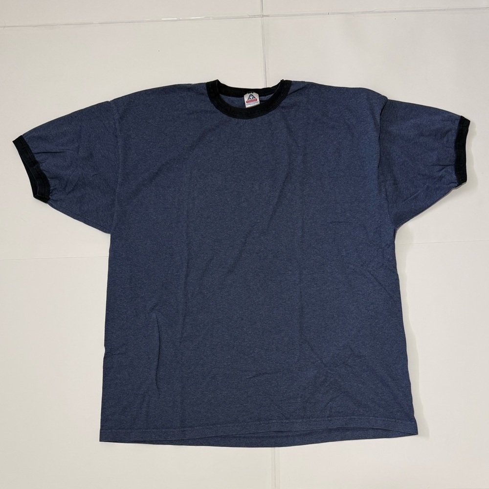 Classic Navy Ringer T-Shirt with Black Trim - Unbranded